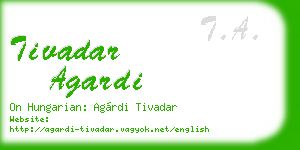 tivadar agardi business card